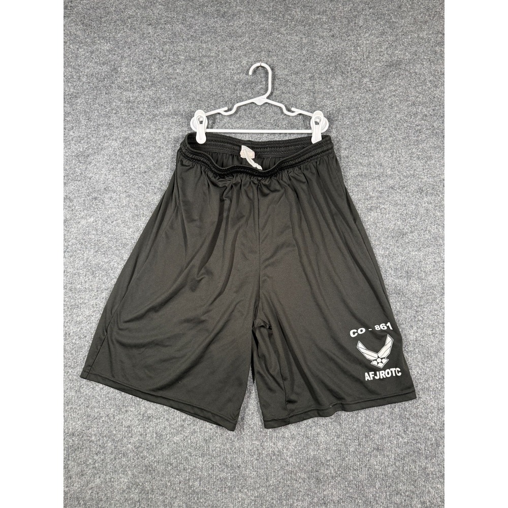 A4 US Air Force JROTC Shorts Unisex Adult Large Black Stretch Physical Training